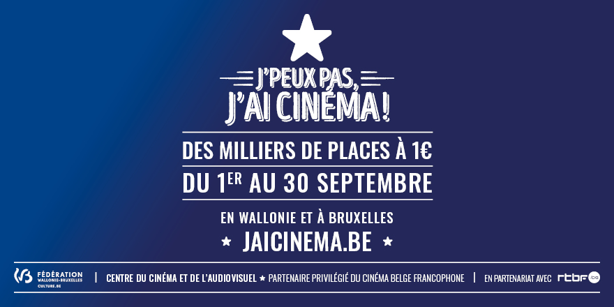 1€ la séance de cinéma à Bruxelles : profitez-en en septembre